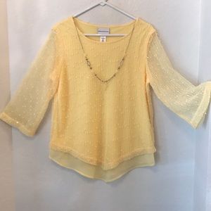 NWOT Alfred Dunner top with necklace